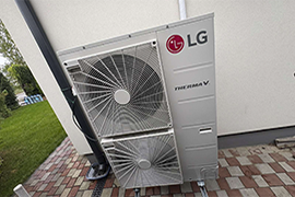 Тепловий насос LG Therma V у домі з теплою підлогою